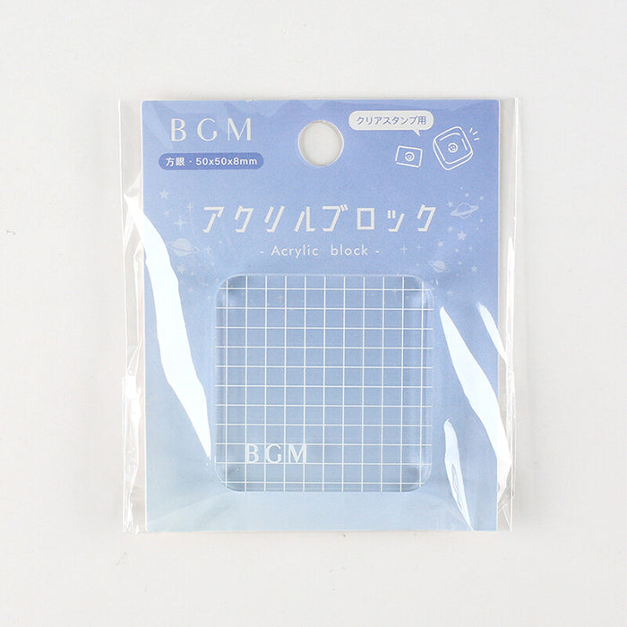 BGM | Base rígida acrílica para sellos - 5cm x 5cm