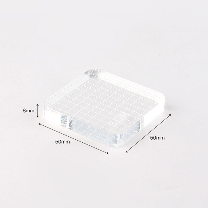 BGM | Base rígida acrílica para sellos - 5cm x 5cm