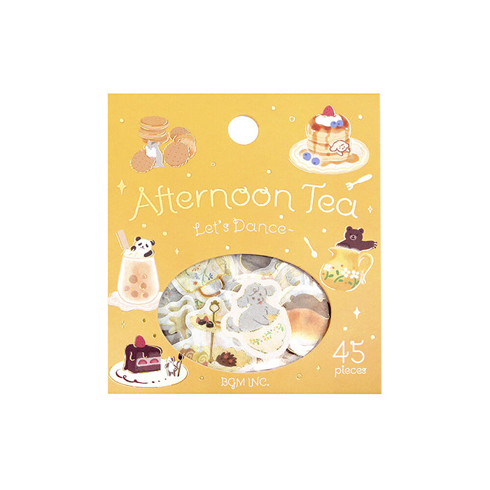 pegatinas japonesas bonitas con temática de cafetería y animales kawaii y material de papel washi con detalles de foil dorado brillante