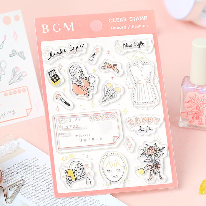 set de sellos japoneses para decorar libretas, cartas, bullet journal... con temática divertida y kawaii de moda