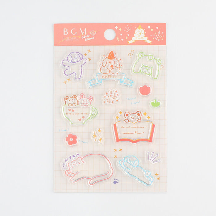 set de sellos japoneses para decorar libretas, cartas, bullet journal... con temática divertida y kawaii
