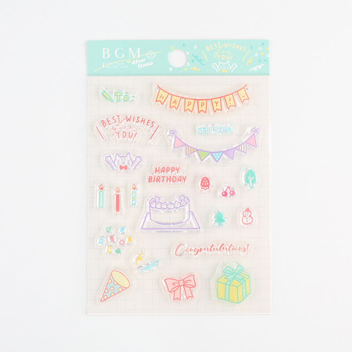 set de sellos japoneses para decorar libretas, cartas, bullet journal... con temática divertida y kawaii