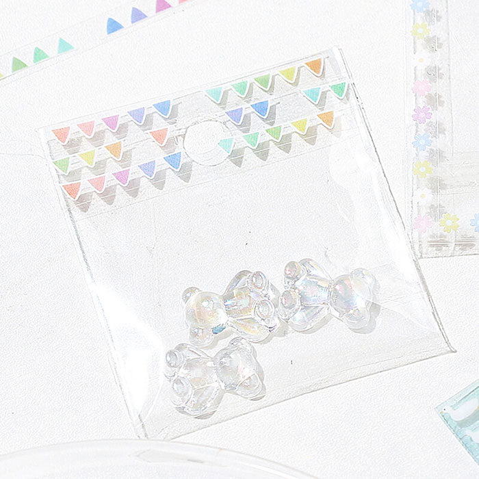 washi tape japonés transparente de colores arcoiris