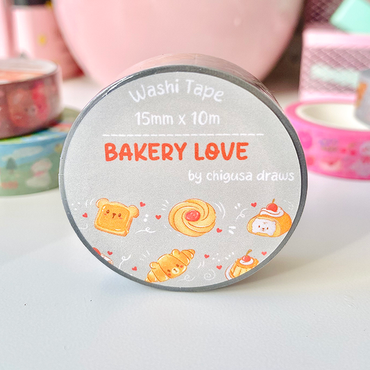 Chigusa Draws | Washi Tape - Bakery Love 1,5cm x 10m