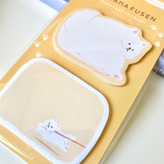 papeleria japonesa notas adhesivas de color amarillo de perro de la marca furukawa shiko