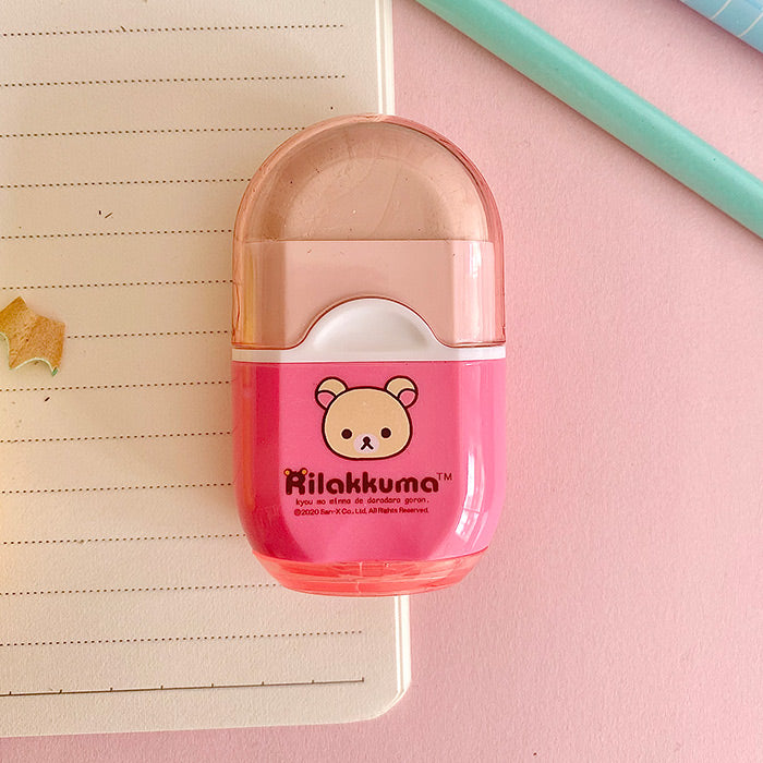 goma de borrar con sacapuntas kawaii de rilakkuma