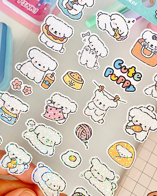 Nekoni | Pegatinas de perrito con brillo