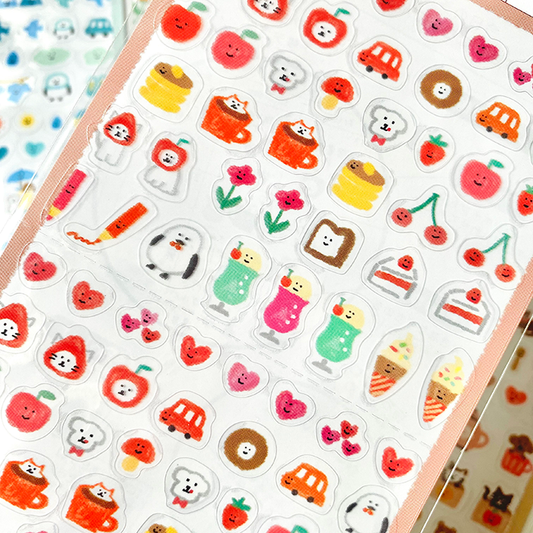 FURUKAWA SHIKO | | Pegatinas pequeñas Daily Seal para agenda ‑ Rojo