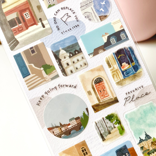 MIND WAVE | Pegatinas La vista - Paseo por la ciudad