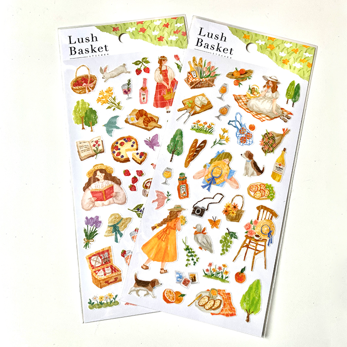 MIND WAVE | Pegatinas Lush Basket - Vida en el campo - Cottage Rojo