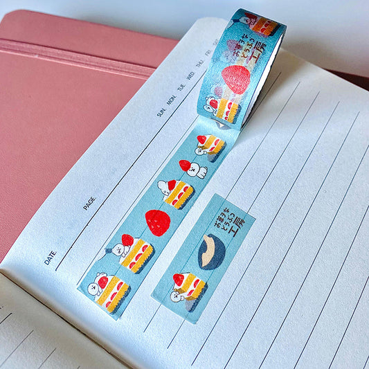 FURUKAWA SHIKO | Washi tape - Short cake con perrito 1,5cm x 7m