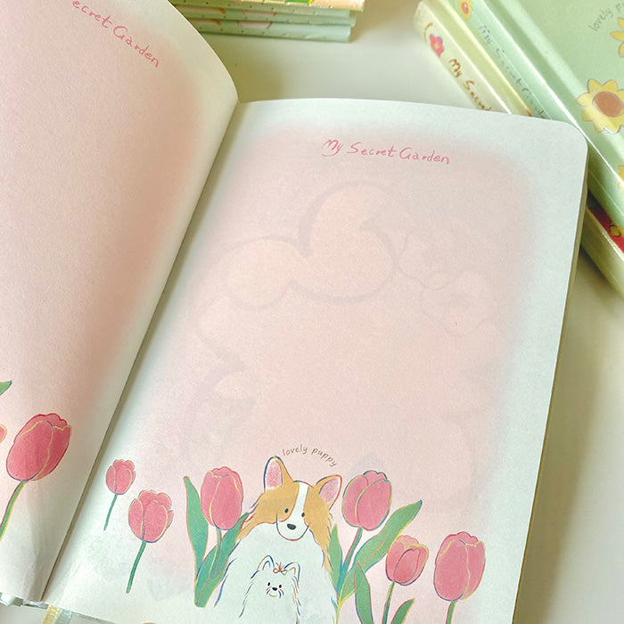 libreta A5 con tapa dura de diseño original, aesthetic y kawaii