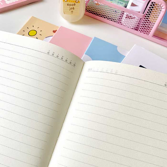 libreta a5 pequeña de estilo kawaii, ideal como cuaderno de notas para estudiantes y para bullet journal
