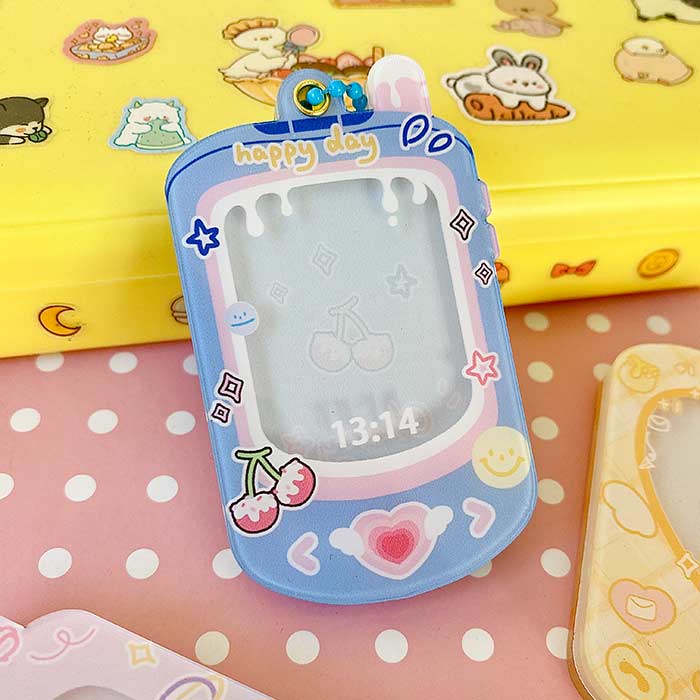 llavero portafotos con divertido diseño kawaii, ideal como accesorio para el bolso y las llaves