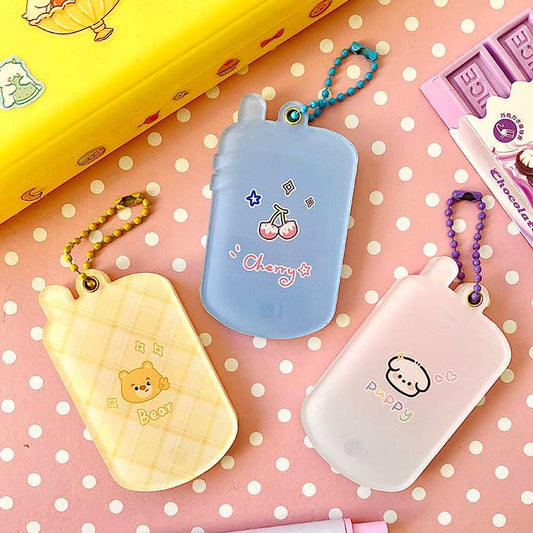 llavero portafotos con divertido diseño kawaii, ideal como accesorio para el bolso y las llaves