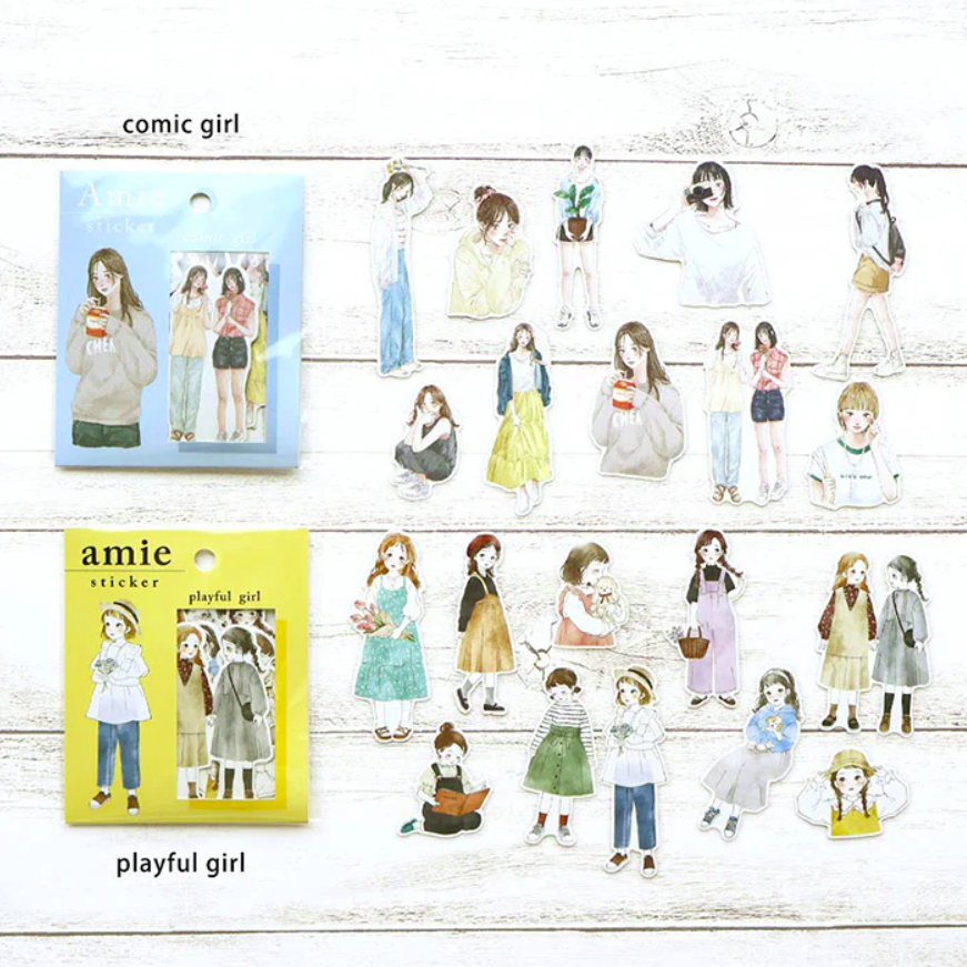 pack de pegatinas japonesas de chicas aesthetic para decorar y hacer manualidades