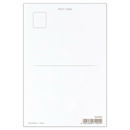 postal ilustrada japonesa de animales, estilo aesthetic y kawaii para cartas penpal y papeleria bonita