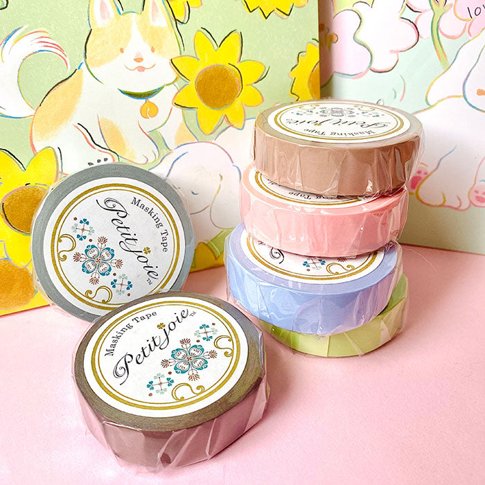 washi tapes de japón lisos y de colores suaves, ideales para decorar libretas, bullet journal o cartas de penpal