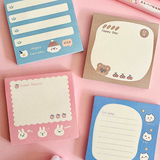 notas adhesivas para estudiantes o oficina con diseños kawaii