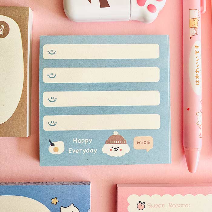 notas adhesivas para estudiantes o oficina con diseños kawaii