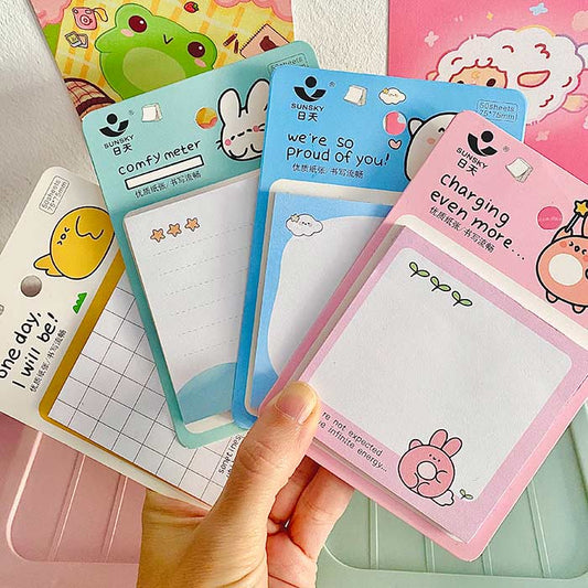 notas adhesivas para estudiantes o oficina con diseños kawaii