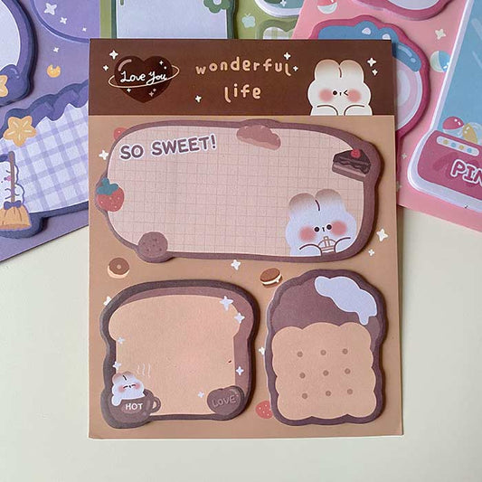 notas adhesivas para estudiantes o oficina con diseños kawaii