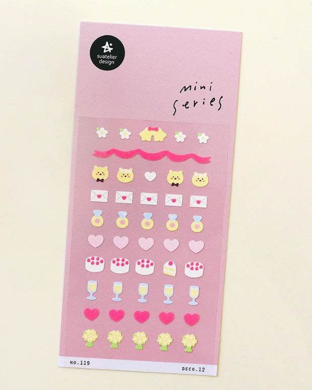 pegatinas coreanas de de amor brillantes para agenda y decorar el bullet journal