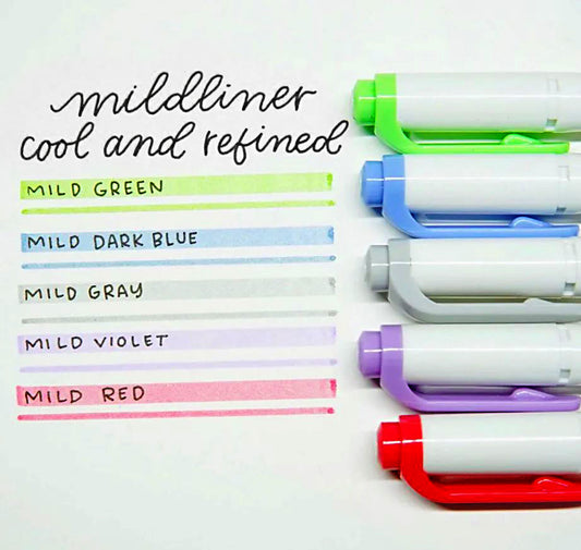 rotuladores de pincel doble punta mildliner japoneses en tonos frios para bullet journal