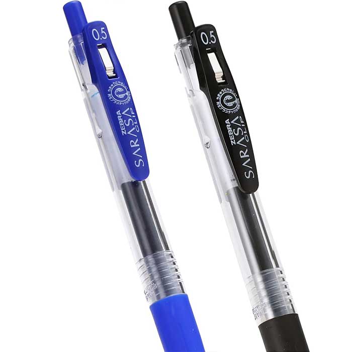 ZEBRA | Bolígrafo SARASA Clip 0,5mm de gel - En Azul y Negro