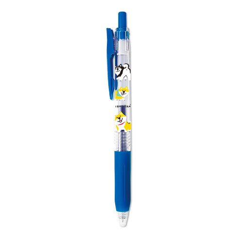 bolígrafos sarasa de perrito shiba inu edicion limitada de japón, tinta de gel azul, rosa y rojo