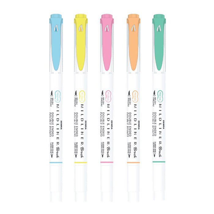 rotuladores de pincel doble punta mildliner japoneses en tonos fluorescentes para bullet journal