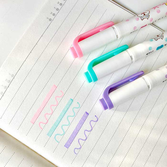 Subrayadores doble punta rotulador mildliner de buena calidad, colores suaves de la marca japonesa zebra