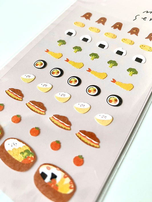 pegatinas coreanas de comida coreana y comida japonesa para agenda y decorar el bullet journal