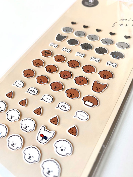 pegatinas coreanas de perritos para agenda y decorar el bullet journal