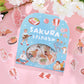 pegatinas japonesas bonitas de temática primaveral de Japón, material de papel washi con detalles de foil dorado brillante