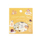 pegatinas japonesas bonitas con temática de cafetería y animales kawaii y material de papel washi con detalles de foil dorado brillante