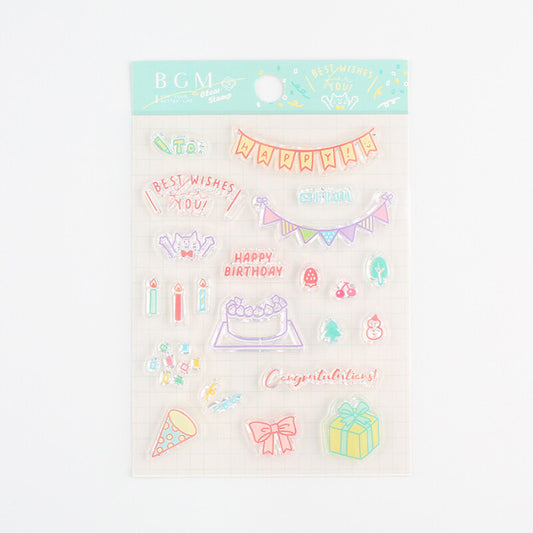 set de sellos japoneses para decorar libretas, cartas, bullet journal... con temática divertida y kawaii