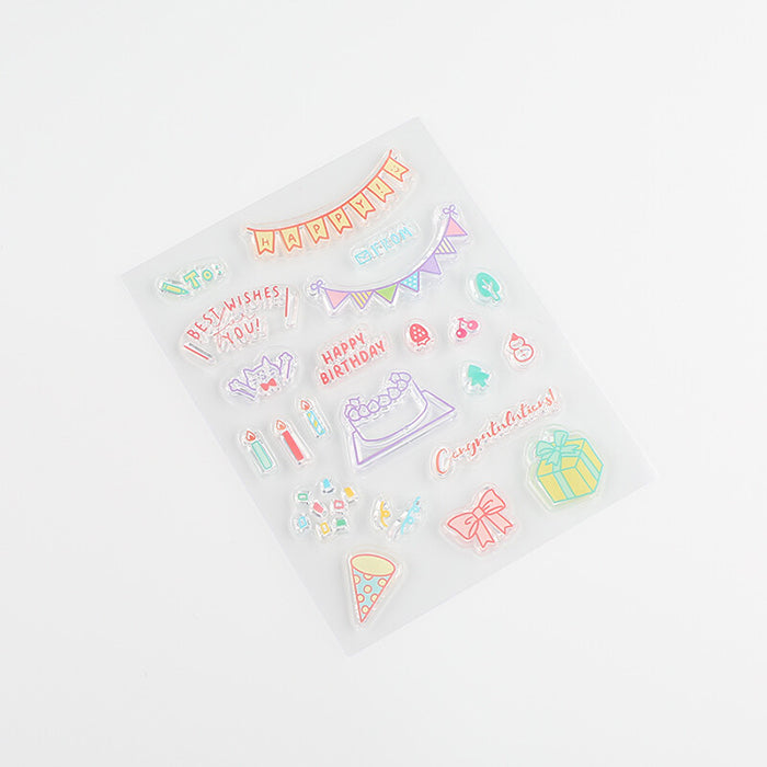 set de sellos japoneses para decorar libretas, cartas, bullet journal... con temática divertida y kawaii