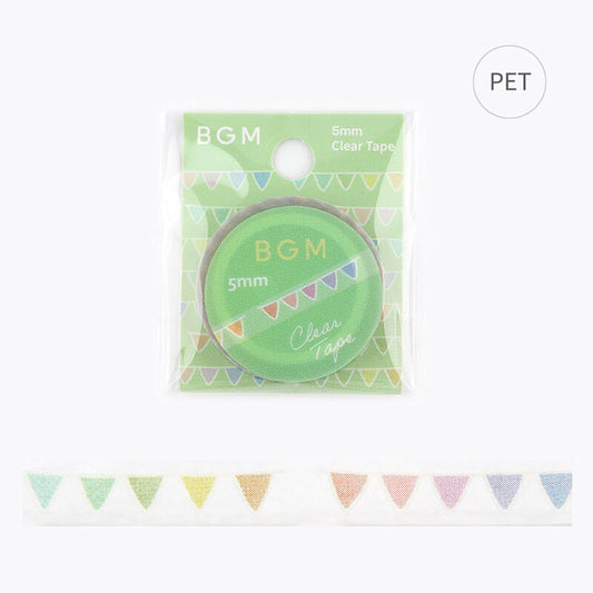 washi tape japonés transparente de colores arcoiris