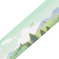 washi tape de japón con ilustración de primavera, campo verde con flores y molinillo de viento