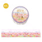 washi tape de japón con ilustración de primavera, flores y mariposas