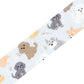 washi tape japonés azul de perritos y detalles plateados, cinta decorativa japonesa