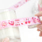 washi tape japones de color rosa con dulces y pasteles
