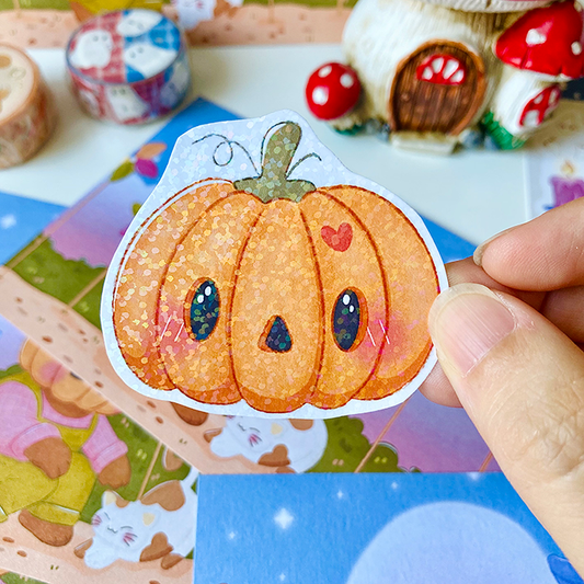 pegatina brillante de halloween diseño original