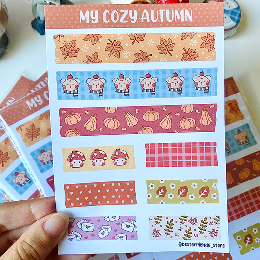 pack de pegatinas para journaling con diseños de otoño y halloween originales