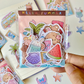 pegatinas bonitas con brillo holografico hechas a mano