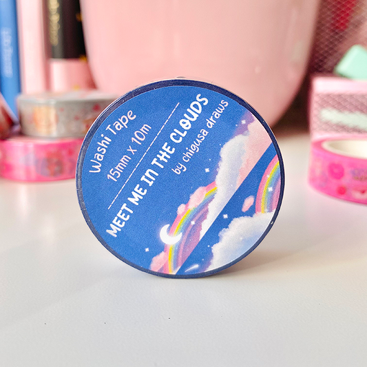 Chigusa Draws | Washi Tape - Meet me in the clouds 1,5cm x 10m