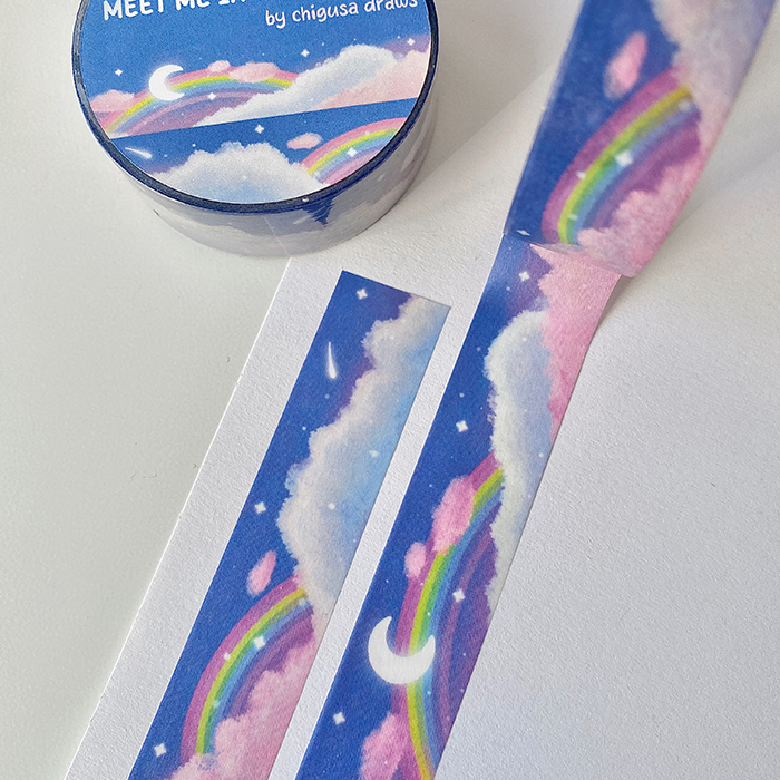 Chigusa Draws | Washi Tape - Meet me in the clouds 1,5cm x 10m