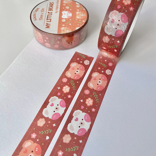 Chigusa Draws | Washi Tape - My little bears 1,5cm x 10m