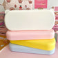 estuche escolar kawaii para lapices, con orejas y compartimentos